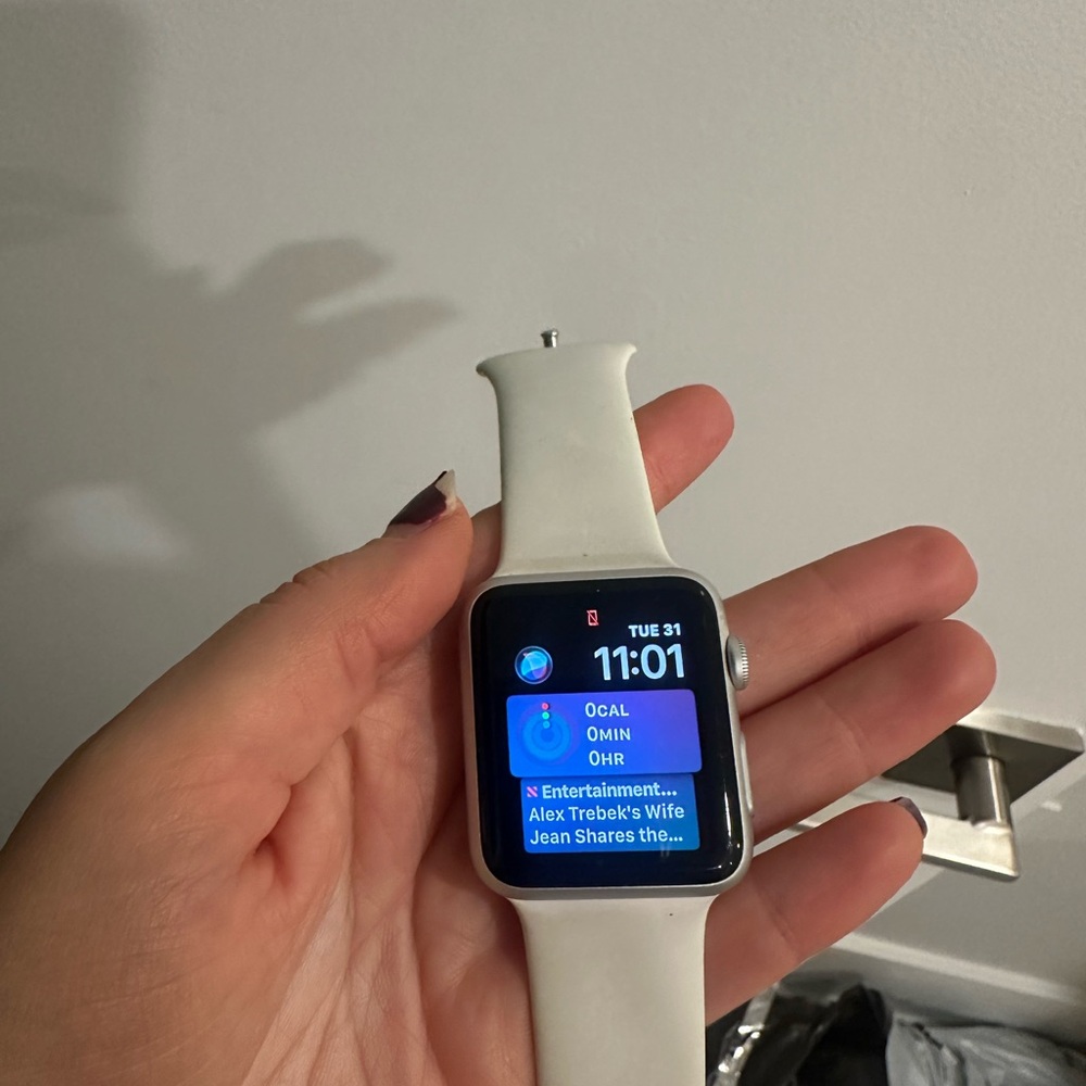 Apple Silver and White Smartwatch